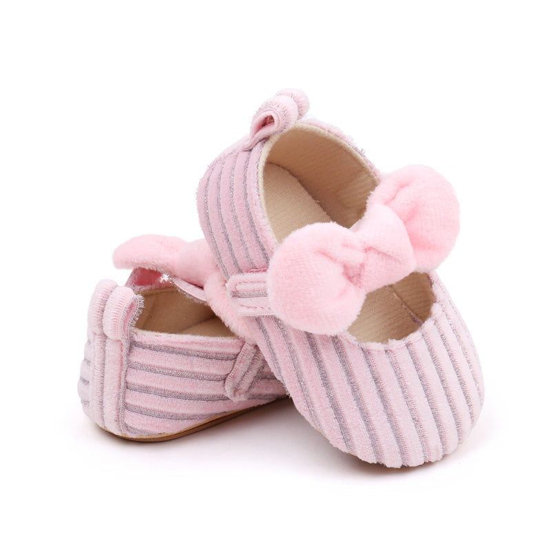 Bow and Stripes Baby Shoes