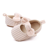 Bow and Stripes Baby Shoes