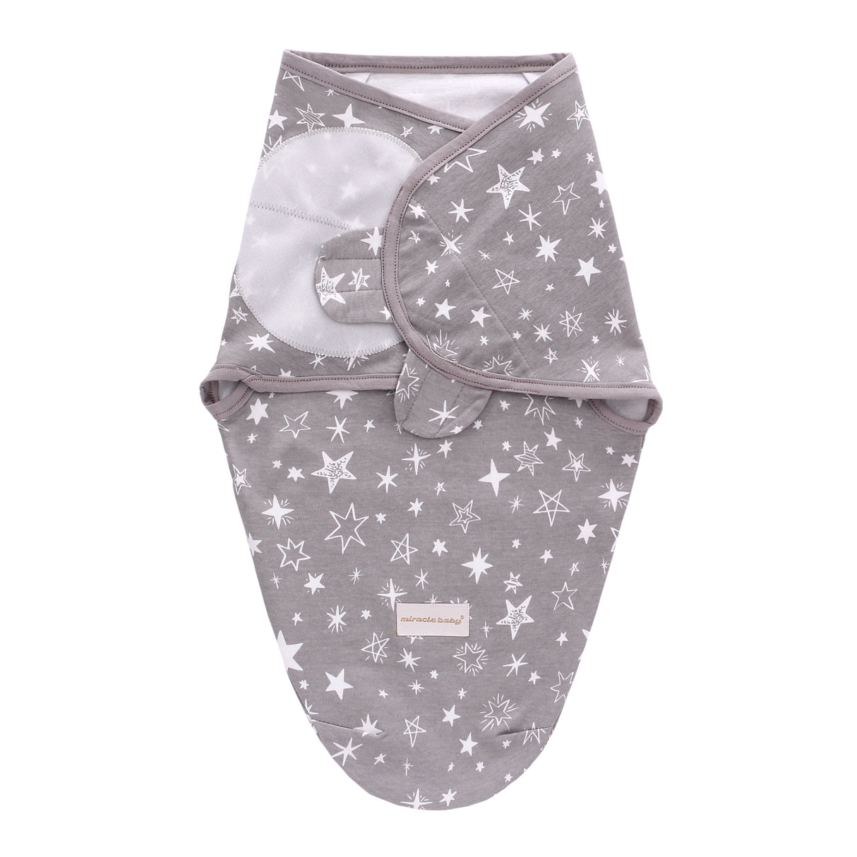 White Star on Grey Swaddle Set