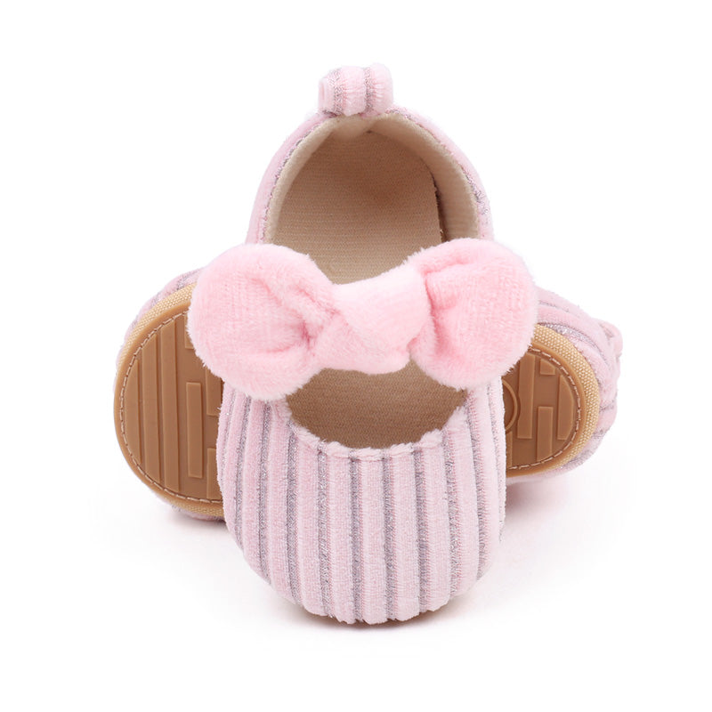 Bow and Stripes Baby Shoes