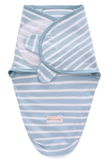 Grey Stars and Blue Stripes Swaddle 2pk