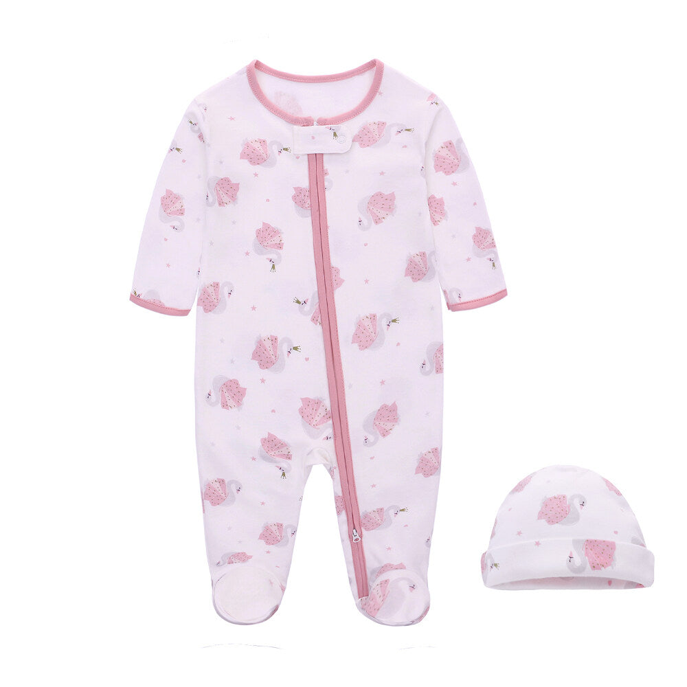 Swan Pink Zippy Romper