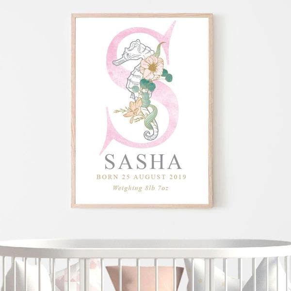 Nursery wall best sale art personalised